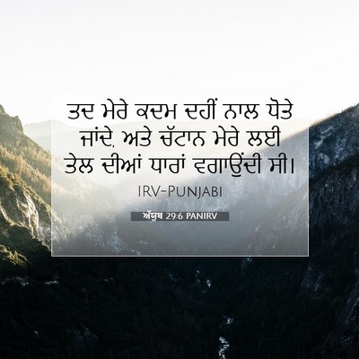 Picture 07 - ਅੱਯੂਬ 29:6 PANIRV - ਤਦ ਮੇਰੇ ਕਦਮ ਦਹੀਂ - Bible Verse Picture