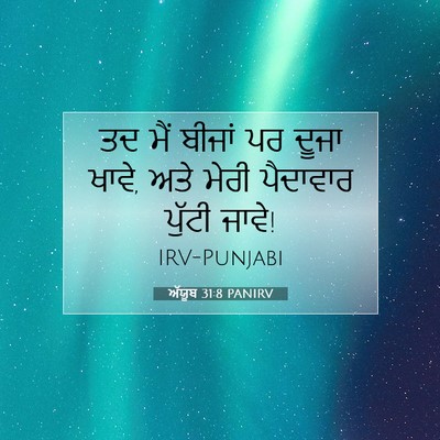 Picture 07 - ਅੱਯੂਬ 31:8 PANIRV - ਤਦ ਮੈਂ ਬੀਜਾਂ ਪਰ - Bible Verse Picture