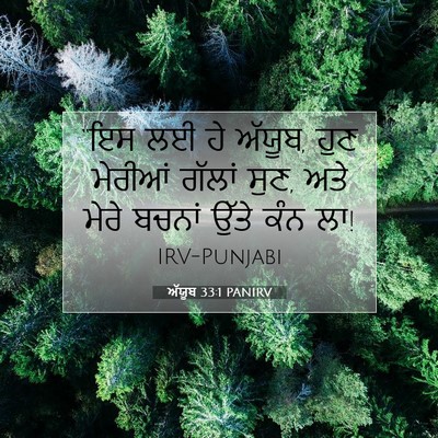 Picture 07 - ਅੱਯੂਬ 33:1 PANIRV - “ਇਸ ਲਈ ਹੇ ਅੱਯੂਬ, - Bible Verse Picture