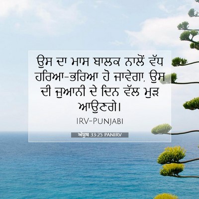 Picture 07 - ਅੱਯੂਬ 33:25 PANIRV - ਉਸ ਦਾ ਮਾਸ ਬਾਲਕ - Bible Verse Picture