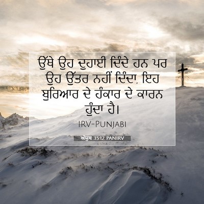 Picture 07 - ਅੱਯੂਬ 35:12 PANIRV - ਉੱਥੇ ਉਹ ਦੁਹਾਈ - Bible Verse Picture