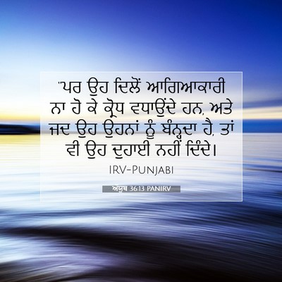 Picture 07 - ਅੱਯੂਬ 36:13 PANIRV - “ਪਰ ਉਹ ਦਿਲੋਂ - Bible Verse Picture