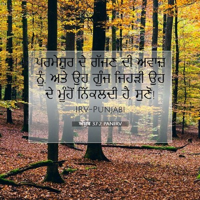 Picture 07 - ਅੱਯੂਬ 37:2 PANIRV - ਪਰਮੇਸ਼ੁਰ ਦੇ ਗੱਜਣ - Bible Verse Picture