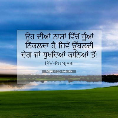 Picture 07 - ਅੱਯੂਬ 41:20 PANIRV - ਉਹ ਦੀਆਂ ਨਾਸਾਂ - Bible Verse Picture
