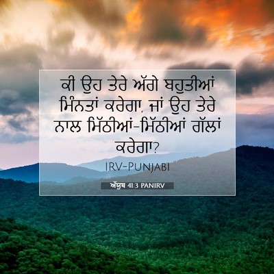 Picture 07 - ਅੱਯੂਬ 41:3 PANIRV - ਕੀ ਉਹ ਤੇਰੇ ਅੱਗੇ - Bible Verse Picture
