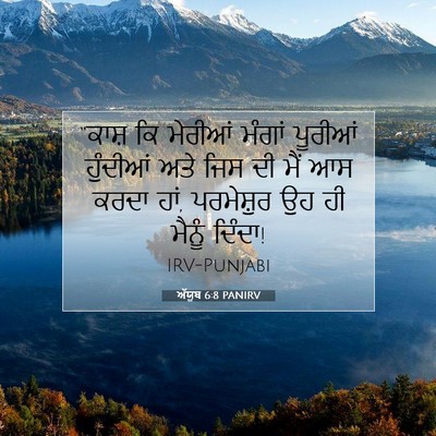 Picture 07 - ਅੱਯੂਬ 6:8 PANIRV - “ਕਾਸ਼ ਕਿ ਮੇਰੀਆਂ - Bible Verse Picture