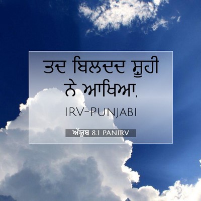 Picture 07 - ਅੱਯੂਬ 8:1 PANIRV - ਤਦ ਬਿਲਦਦ ਸ਼ੂਹੀ ਨੇ - Bible Verse Picture