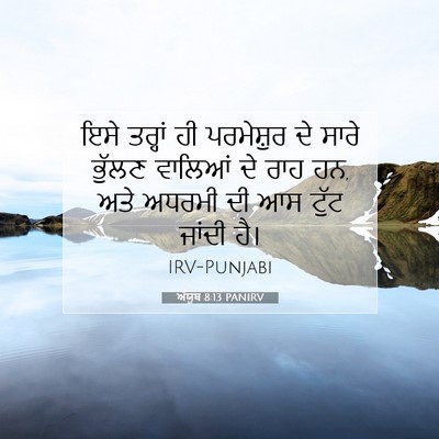Picture 07 - ਅੱਯੂਬ 8:13 PANIRV - ਇਸੇ ਤਰ੍ਹਾਂ ਹੀ - Bible Verse Picture