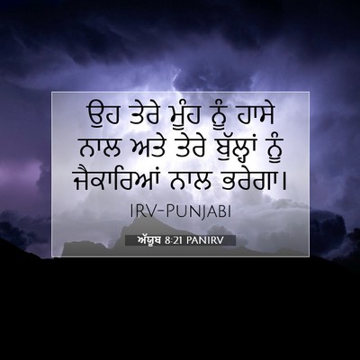 Picture 07 - ਅੱਯੂਬ 8:21 PANIRV - ਉਹ ਤੇਰੇ ਮੂੰਹ ਨੂੰ - Bible Verse Picture