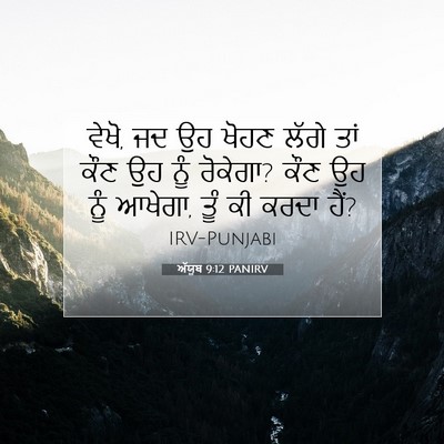 Picture 07 - ਅੱਯੂਬ 9:12 PANIRV - ਵੇਖੋ, ਜਦ ਉਹ ਖੋਹਣ - Bible Verse Picture