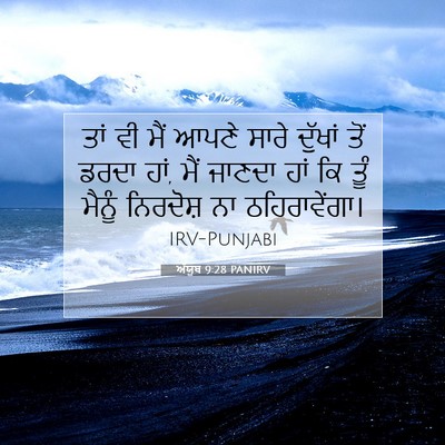 Picture 07 - ਅੱਯੂਬ 9:28 PANIRV - ਤਾਂ ਵੀ ਮੈਂ ਆਪਣੇ - Bible Verse Picture