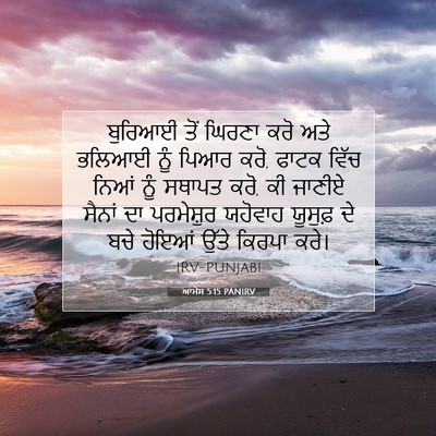 Picture 07 - ਆਮੋਸ 5:15 PANIRV - ਬੁਰਿਆਈ ਤੋਂ ਘਿਰਣਾ - Bible Verse Picture
