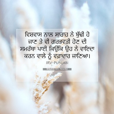 Picture 07 - ਇਬਰਾਨੀ 11:11 PANIRV - ਵਿਸ਼ਵਾਸ ਨਾਲ ਸਾਰਾਹ - Bible Verse Picture