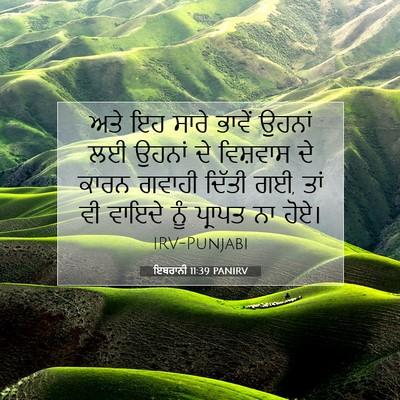Picture 07 - ਇਬਰਾਨੀ 11:39 PANIRV - ਅਤੇ ਇਹ ਸਾਰੇ ਭਾਵੇਂ - Bible Verse Picture