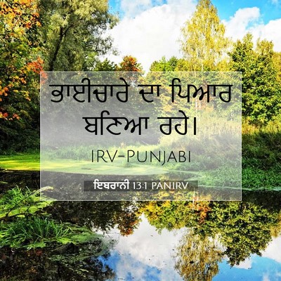 Picture 07 - ਇਬਰਾਨੀ 13:1 PANIRV - ਭਾਈਚਾਰੇ ਦਾ ਪਿਆਰ - Bible Verse Picture