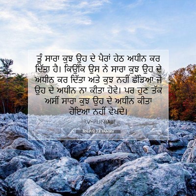 Picture 07 - ਇਬਰਾਨੀ 2:8 PANIRV - ਤੂੰ ਸਾਰਾ ਕੁਝ ਉਹ ਦੇ - Bible Verse Picture