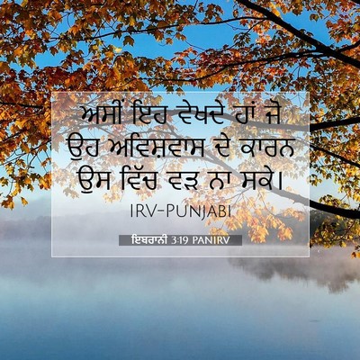 Picture 07 - ਇਬਰਾਨੀ 3:19 PANIRV - ਅਸੀਂ ਇਹ ਵੇਖਦੇ ਹਾਂ - Bible Verse Picture