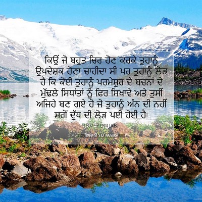 Picture 07 - ਇਬਰਾਨੀ 5:12 PANIRV - ਕਿਉਂ ਜੋ ਬਹੁਤ ਚਿਰ - Bible Verse Picture