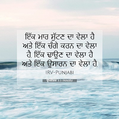 Picture 07 - ਉਪਦੇਸ਼ਕ 3:3 PANIRV - ਇੱਕ ਮਾਰ ਸੁੱਟਣ ਦਾ - Bible Verse Picture