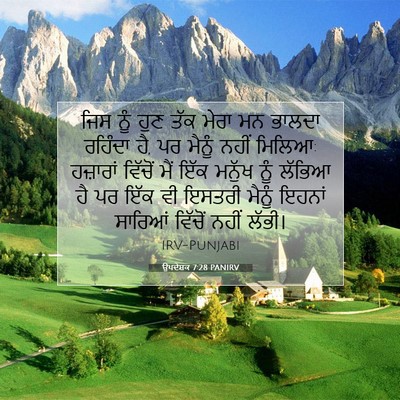 Picture 07 - ਉਪਦੇਸ਼ਕ 7:28 PANIRV - ਜਿਸ ਨੂੰ ਹੁਣ ਤੱਕ - Bible Verse Picture