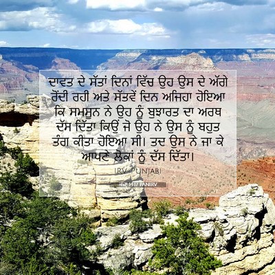 Picture 07 - ਕਜ਼ਾૃ 14:17 PANIRV - ਦਾਵਤ ਦੇ ਸੱਤਾਂ - Bible Verse Picture