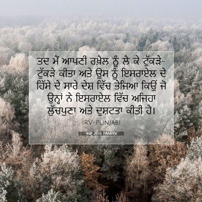 Picture 07 - ਕਜ਼ਾૃ 20:6 PANIRV - ਤਦ ਮੈਂ ਆਪਣੀ ਰਖ਼ੈਲ - Bible Verse Picture