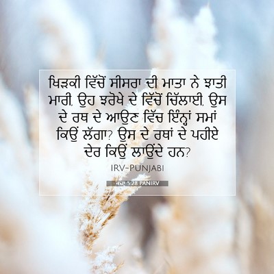 Picture 07 - ਕਜ਼ਾૃ 5:28 PANIRV - ਖਿੜਕੀ ਵਿੱਚੋਂ - Bible Verse Picture