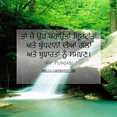 Picture 07 - ਕਹਾਉਤਾਂ 1:6 PANIRV - ਤਾਂ ਜੋ ਉਹ ਕਹਾਉਤਾਂ, - Bible Verse Picture