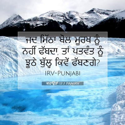 Picture 07 - ਕਹਾਉਤਾਂ 17:7 PANIRV - ਜਦ ਮਿੱਠਾ ਬੋਲ ਮੂਰਖ - Bible Verse Picture
