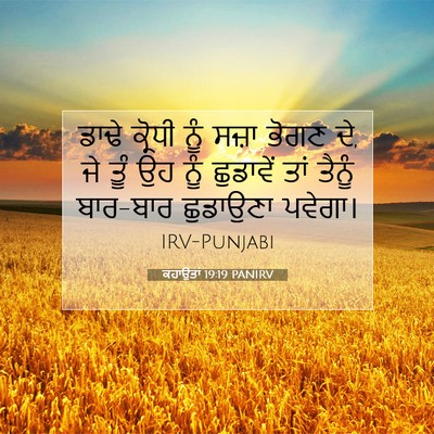 Picture 07 - ਕਹਾਉਤਾਂ 19:19 PANIRV - ਡਾਢੇ ਕ੍ਰੋਧੀ ਨੂੰ - Bible Verse Picture