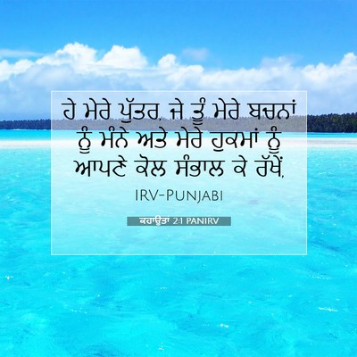 Picture 07 - ਕਹਾਉਤਾਂ 2:1 PANIRV - ਹੇ ਮੇਰੇ ਪੁੱਤਰ, ਜੇ - Bible Verse Picture
