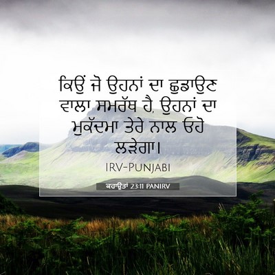 Picture 07 - ਕਹਾਉਤਾਂ 23:11 PANIRV - ਕਿਉਂ ਜੋ ਉਹਨਾਂ ਦਾ - Bible Verse Picture