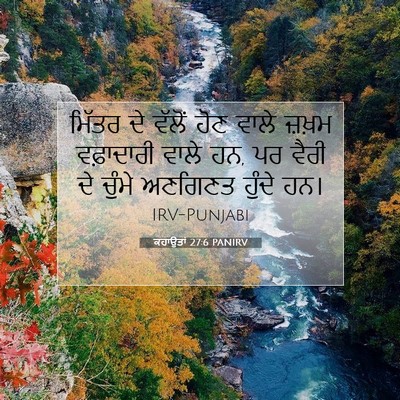 Picture 07 - ਕਹਾਉਤਾਂ 27:6 PANIRV - ਮਿੱਤਰ ਦੇ ਵੱਲੋਂ ਹੋਣ - Bible Verse Picture