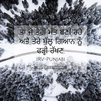 Picture 07 - ਕਹਾਉਤਾਂ 5:2 PANIRV - ਤਾਂ ਜੋ ਤੇਰੀ ਮੱਤ ਬਣੀ - Bible Verse Picture