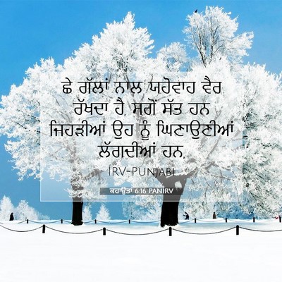 Picture 07 - ਕਹਾਉਤਾਂ 6:16 PANIRV - ਛੇ ਗੱਲਾਂ ਨਾਲ - Bible Verse Picture