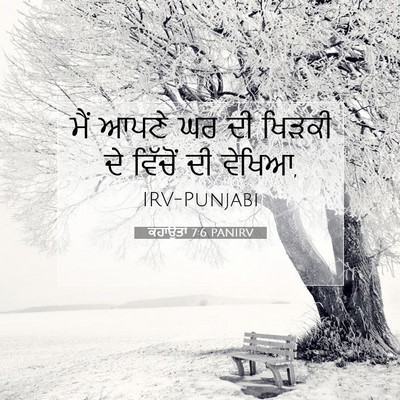 Picture 07 - ਕਹਾਉਤਾਂ 7:6 PANIRV - ਮੈਂ ਆਪਣੇ ਘਰ ਦੀ - Bible Verse Picture