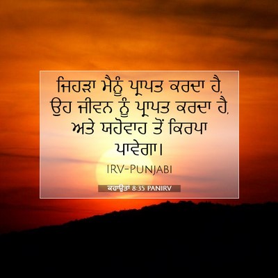 Picture 07 - ਕਹਾਉਤਾਂ 8:35 PANIRV - ਜਿਹੜਾ ਮੈਨੂੰ - Bible Verse Picture