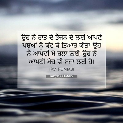 Picture 07 - ਕਹਾਉਤਾਂ 9:2 PANIRV - ਉਹ ਨੇ ਰਾਤ ਦੇ ਭੋਜਨ - Bible Verse Picture