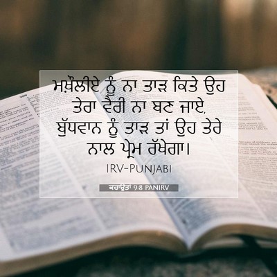 Picture 07 - ਕਹਾਉਤਾਂ 9:8 PANIRV - ਮਖ਼ੌਲੀਏ ਨੂੰ ਨਾ ਤਾੜ - Bible Verse Picture