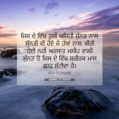Picture 07 - ਕੁਲੁੱਸੀਆਂ 2:11 PANIRV - ਜਿਸ ਦੇ ਵਿੱਚ ਤੁਸੀਂ - Bible Verse Picture