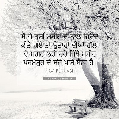 Picture 07 - ਕੁਲੁੱਸੀਆਂ 3:1 PANIRV - ਸੋ ਜੇ ਤੁਸੀਂ ਮਸੀਹ ਦੇ - Bible Verse Picture