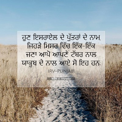Picture 07 - ਖ਼ਰੋਜ 1:1 PANIRV - ਹੁਣ ਇਸਰਾਏਲ ਦੇ - Bible Verse Picture