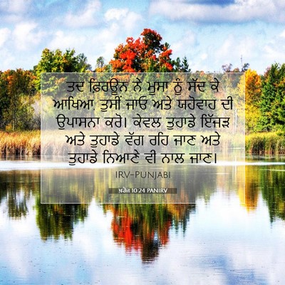 Picture 07 - ਖ਼ਰੋਜ 10:24 PANIRV - ਤਦ ਫ਼ਿਰਊਨ ਨੇ ਮੂਸਾ - Bible Verse Picture