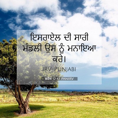 Picture 07 - ਖ਼ਰੋਜ 12:47 PANIRV - ਇਸਰਾਏਲ ਦੀ ਸਾਰੀ - Bible Verse Picture
