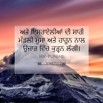 Picture 07 - ਖ਼ਰੋਜ 16:2 PANIRV - ਅਤੇ ਇਸਰਾਏਲੀਆਂ ਦੀ - Bible Verse Picture