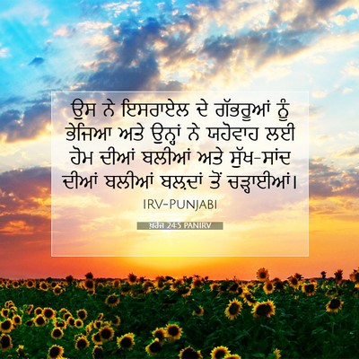 Picture 07 - ਖ਼ਰੋਜ 24:5 PANIRV - ਉਸ ਨੇ ਇਸਰਾਏਲ ਦੇ - Bible Verse Picture