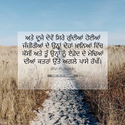 Picture 07 - ਖ਼ਰੋਜ 28:25 PANIRV - ਅਤੇ ਦੂਜੇ ਦੋਵੇਂ - Bible Verse Picture