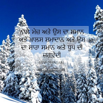 Picture 07 - ਖ਼ਰੋਜ 31:8 PANIRV - ਨਾਲੇ ਮੇਜ਼ ਅਤੇ ਉਸ ਦਾ - Bible Verse Picture