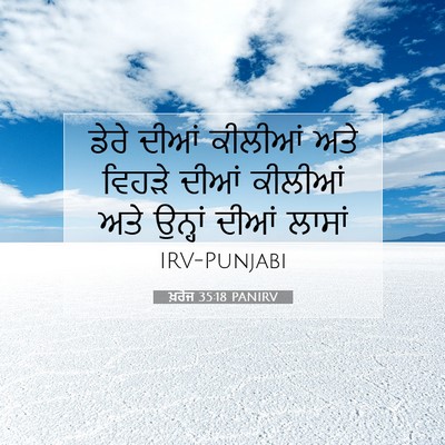 Picture 07 - ਖ਼ਰੋਜ 35:18 PANIRV - ਡੇਰੇ ਦੀਆਂ ਕੀਲੀਆਂ - Bible Verse Picture
