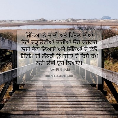 Picture 07 - ਖ਼ਰੋਜ 35:24 PANIRV - ਜਿੰਨਿਆਂ ਨੇ ਚਾਂਦੀ - Bible Verse Picture